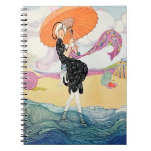 Carnet Juillet 1919 Helen Dryden Femme de mode à la plage