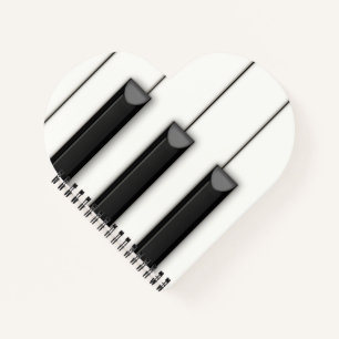 Carnet Jumbo Piano Keys détails Coeur musical