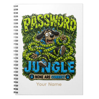 Carnet Jungle de mots de passe Personnalisé Drôle Informa