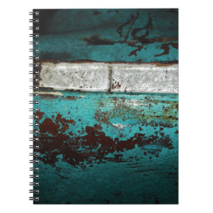 Carnet Junk Yard vintage car 50's aqua turquoise