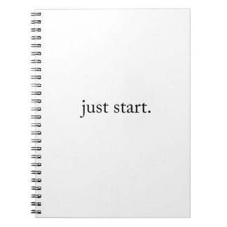 Carnet Just Start Inspiring Quote Spiral Photo Notebook