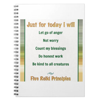 Carnet Juste pour des principes de Reiki d'aujourd'hui