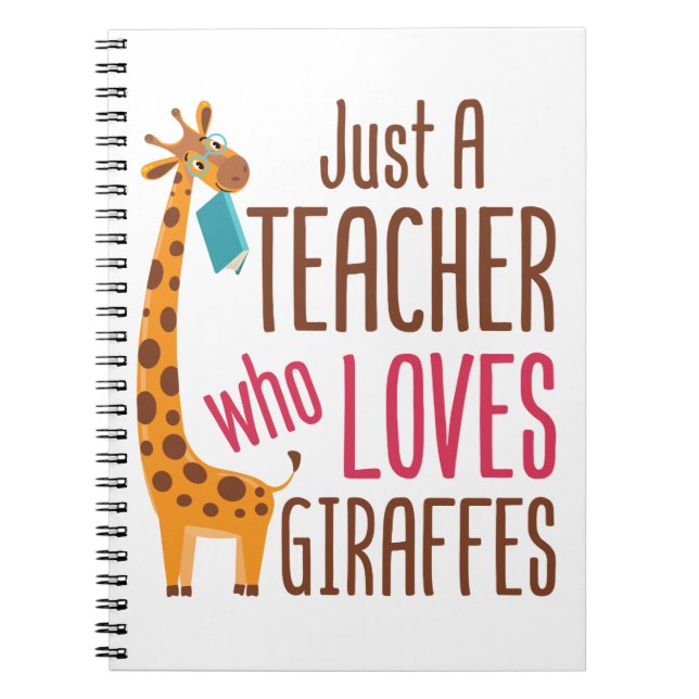 Carnet Juste un enseignant qui aime Giraffes Amateur de g (Devant)