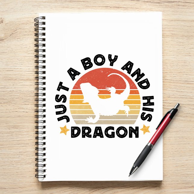 Carnet Juste Un Garçon Et Sa Citation D'Amant Du Reptile  (Just A Boy And His Dragon Notebook)