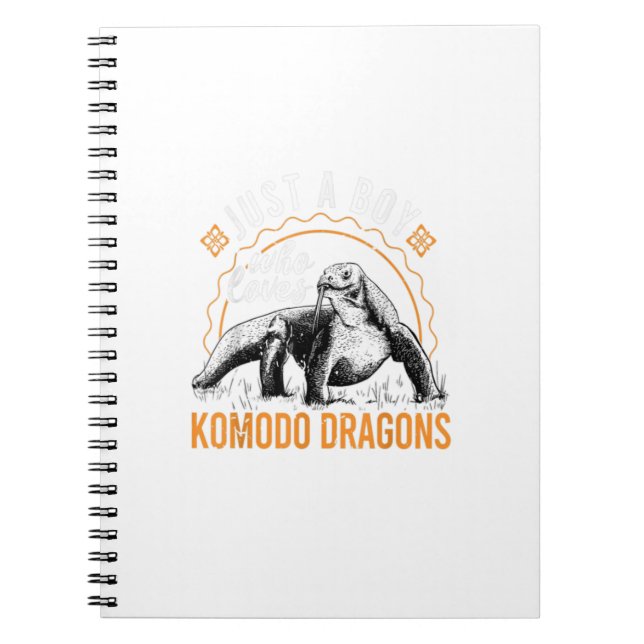Carnet Juste un garçon qui aime Komodo Dragons Komodo Dra (Devant)
