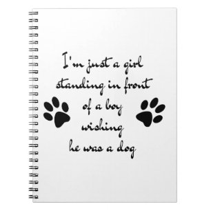 Carnet Juste une fille Amoureux des chiens Chien Maman mi