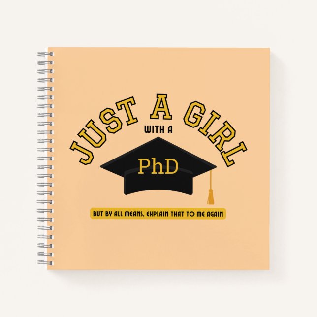 Carnet Juste une fille avec un doctorat féministe (Devant)