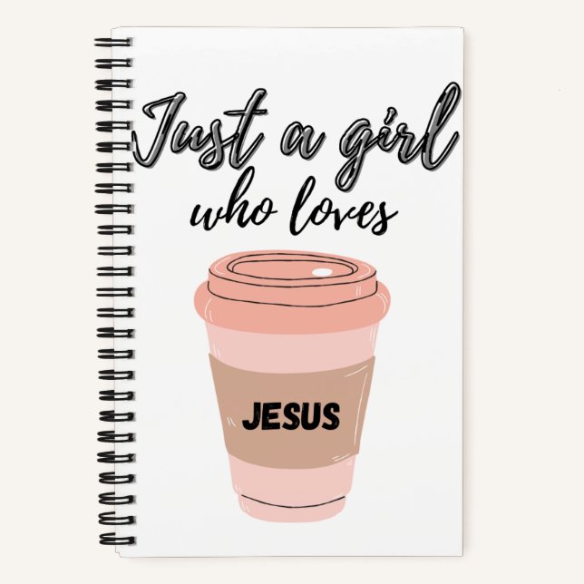 Carnet Juste une fille qui aime Jésus Journal/Dévotion (Recto)