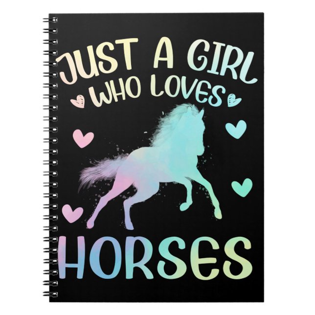 Carnet Juste Une Fille Qui Aime Le Cheval (Devant)