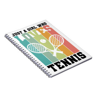 Carnet Juste une fille qui aime le tennis   Cadeau du jou
