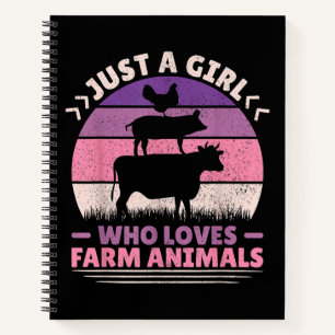Carnet Juste Une Fille Qui Aime Les Animaux Agricoles Aim