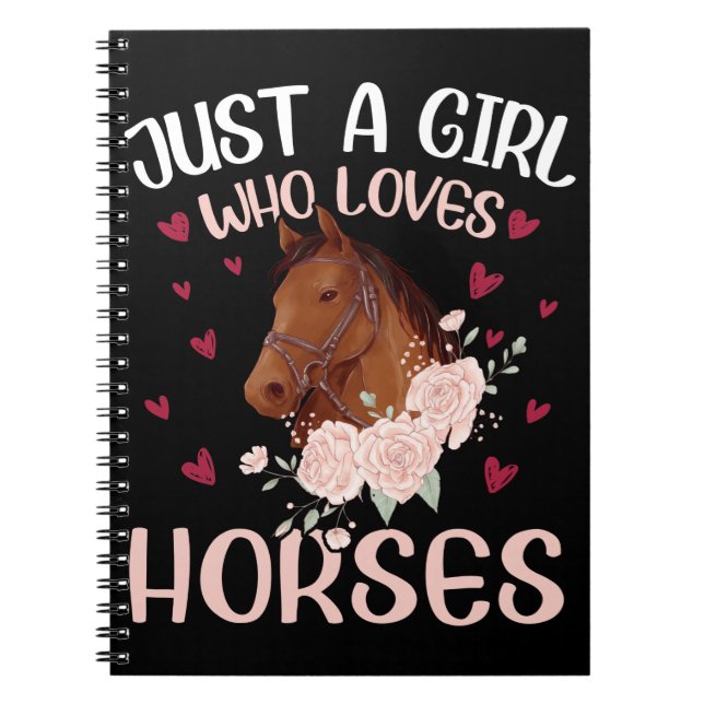 Carnet Juste Une Fille Qui Aime Les Chevaux (Devant)