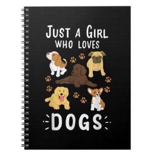 Carnet Juste une fille qui aime les chiens Amoureux des c