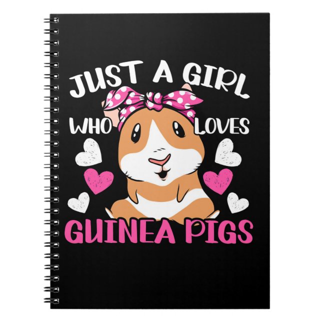 Carnet Juste Une Fille Qui Aime Les Cochons De Guinée (Devant)