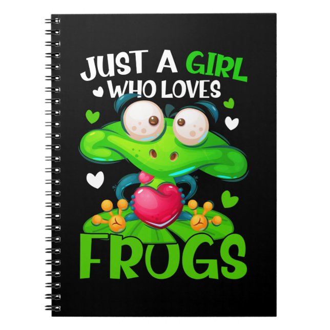 Carnet Juste Une Fille Qui Aime Les Grenouilles Enfants F (Devant)