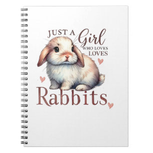 Carnet Juste une fille qui aime les lapins Mignons tout-p