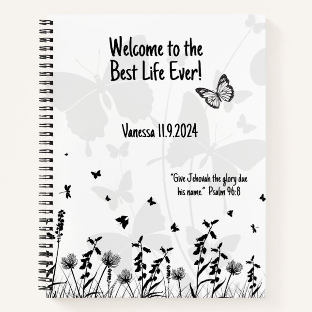 Carnet JW Baptism Gift-Keepsake Notebook for new Sister (Devant)