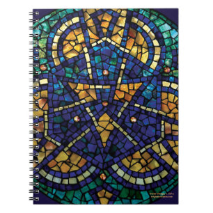 Carnet "kaléidoscope " de mosaïque souillé en