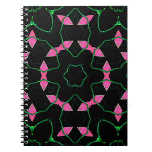 Carnet Kaleidoscope Émeraude et Rose
