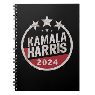 Carnet Kamala Harris 2024 Pour Président Élection Rétro