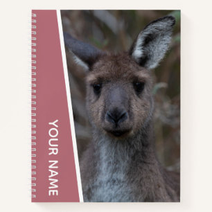 Carnet Kangaroo Baby Joey Portrait Australie, Rose Gold