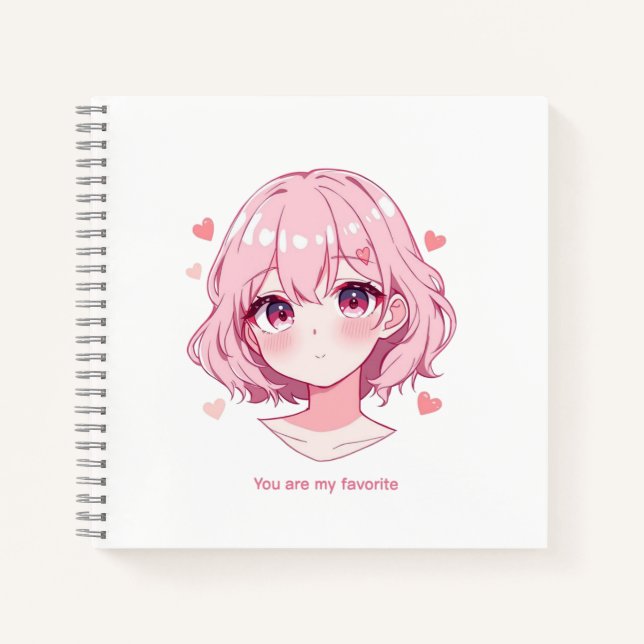 Carnet Kawaii Anime Girl Valentine Sweatshirt (Devant)