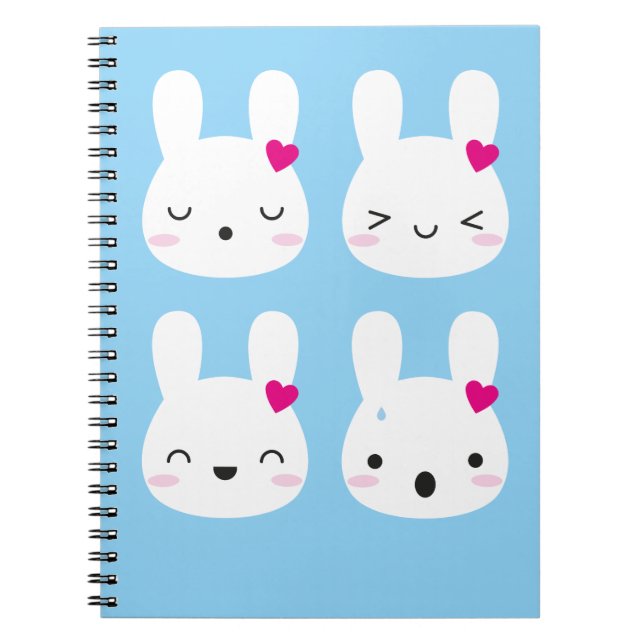 Carnet Kawaii Bunny Émotions (Devant)
