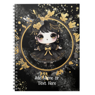 Carnet Kawaii Goth Girls Cute Personnalisé Gothique Chibi