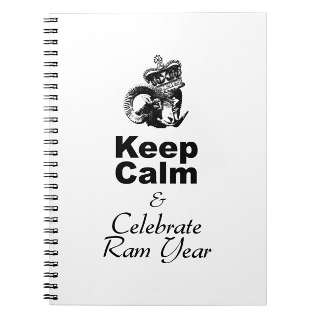 Carnet Keep Calm and Celebrate Ram Year 2027 NB1 (Devant)