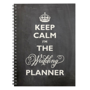 Carnet Keep Calm I'm The Wedding Planner Funny Chalkboard