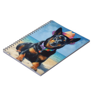 Carnet Kelpie australienne sur la plage, cadeau d'été amo