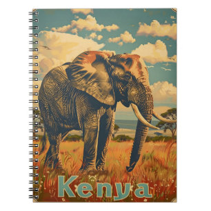 Carnet Kenya Elephant Vintage