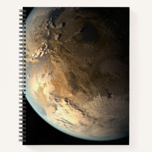 Carnet Kepler-186f Orbitant Une Étoile Éloignée.