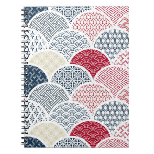Carnet Kimono Line Art : Motif géométrique traditionnel