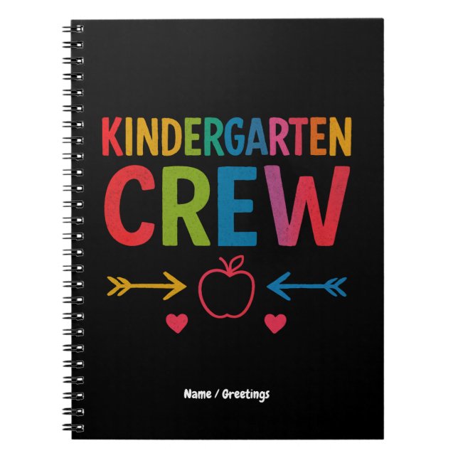 Carnet Kinder Crew Funny Kindergarten Fun Retour À L'Écol (Devant)