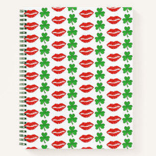Carnet Kiss Me Je suis Irlandais Lips Shamrock St. Patric