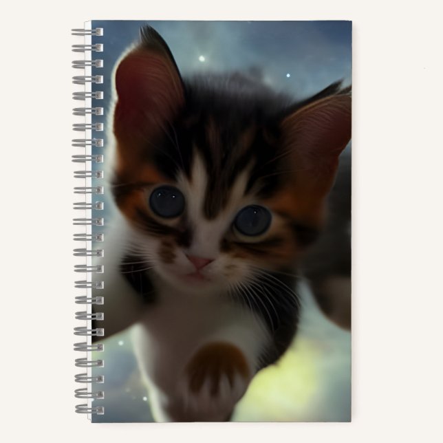 Carnet Kitten adorable dans l'espace (Recto)