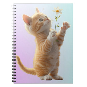 Carnet Kitten avec fleur