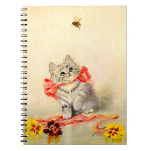 Carnet Kitten avec ruban rouge