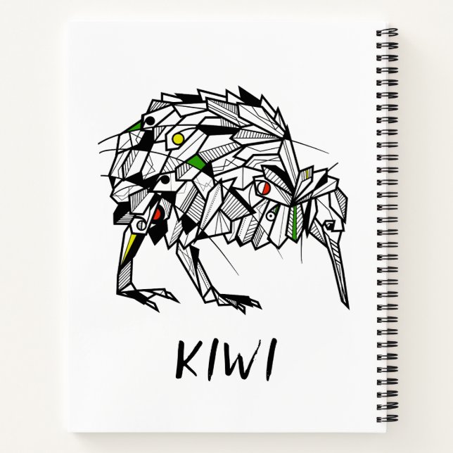 Carnet Kiwi géométrique (Dos)