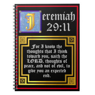 Carnet KJV Ancien Testament Jérémie 29:11 Citation bibliq