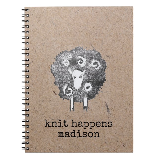 Carnet Knit arrive Tricot personnalisé (Devant)