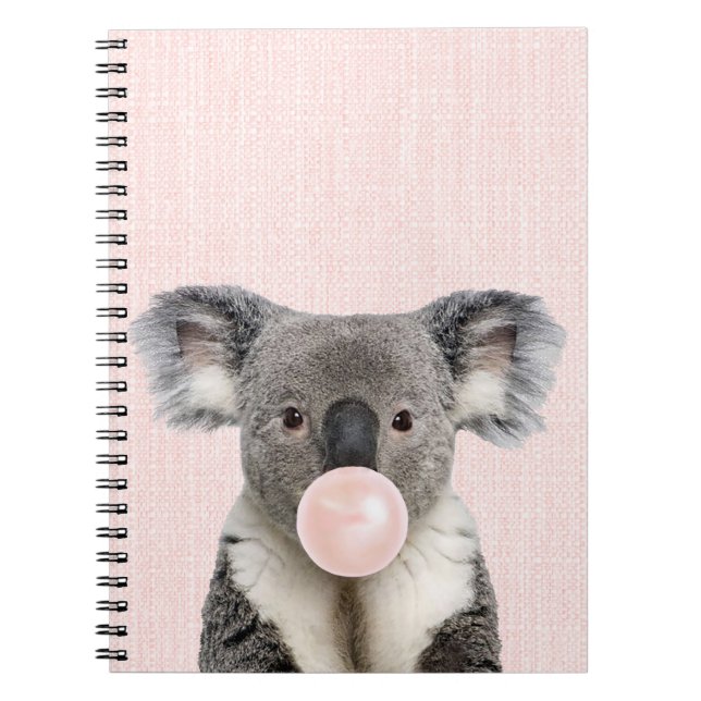 Carnet Koala Bear Blow Pink Buble gomme (Devant)