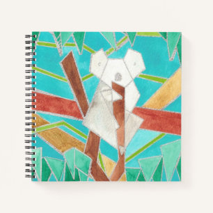 Carnet Koala dans l'arbre, art abstrait original