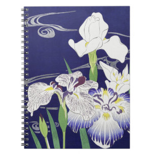 Carnet Kogyo Tsukioka Irises, Art Fleur Japonais