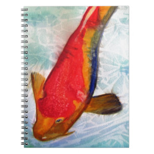 Carnet Kohaku Koi poisson japonais aquarelle art