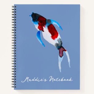 Carnet Koi poisson aquarelle fine art