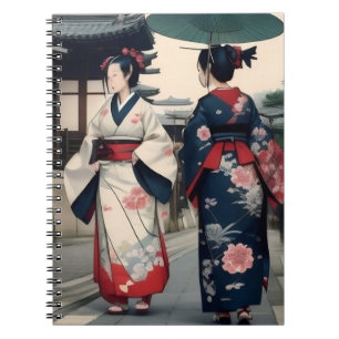 Carnet Kyoto Kimono Spring Walk Notebook