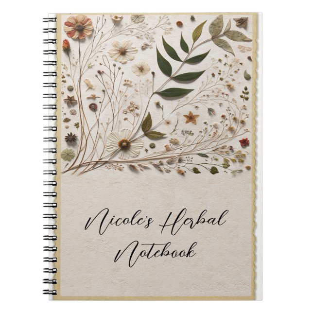 Carnet La beauté de la nature Fleurs botaniques & Feuille (Devant)