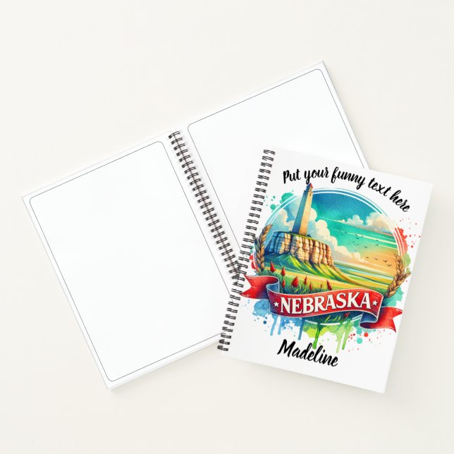 Carnet La beauté du Nebraska en aquarelle vibrante (Intérieur)